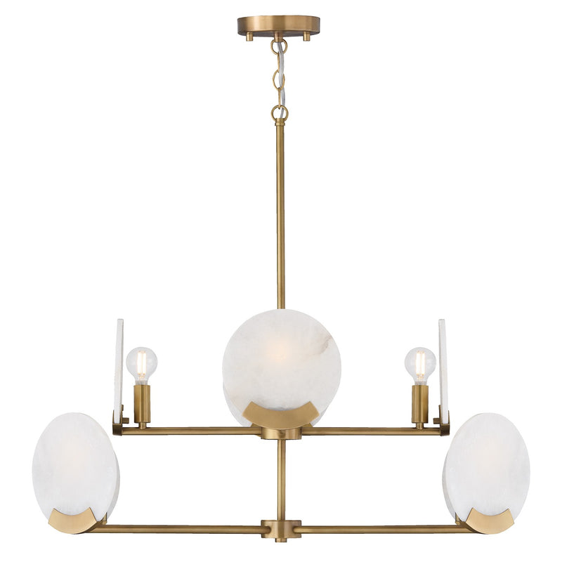 Capital Lighting 454681AD Eight Light Chandelier, Aged Brass