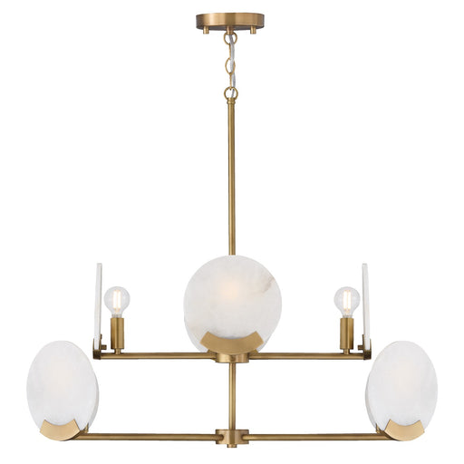 Capital Lighting 454681AD Eight Light Chandelier, Aged Brass