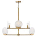 Capital Lighting 454681AD Eight Light Chandelier, Aged Brass