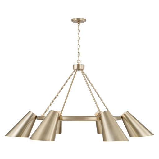 Capital Lighting 454961MA Six Light Chandelier, Matte Brass