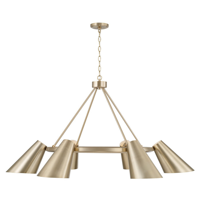 Capital Lighting 454961MA Six Light Chandelier, Matte Brass