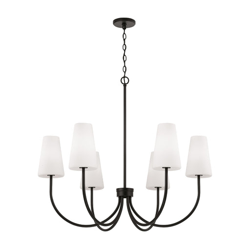 Capital Lighting 455261MB-550 Six Light Chandelier, Matte Black