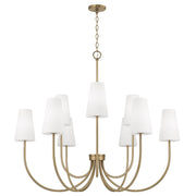 Capital Lighting 455291AD-550 Nine Light Chandelier, Aged Brass