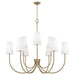 Capital Lighting 455291AD-550 Nine Light Chandelier, Aged Brass