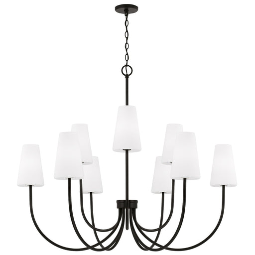 Capital Lighting 455291MB-550 Nine Light Chandelier, Matte Black