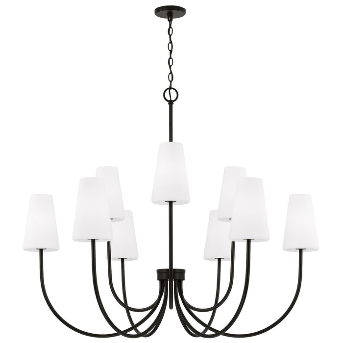 Capital Lighting 455291MB-550 Nine Light Chandelier, Matte Black