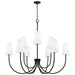 Capital Lighting 455291MB-550 Nine Light Chandelier, Matte Black