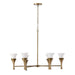 Capital Lighting 455761ML Six Light Chandelier, Mystic Luster