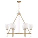 Capital Lighting 455961AD Six Light Chandelier, Aged Brass