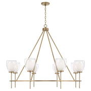 Capital Lighting 455981AD Eight Light Chandelier, Aged Brass