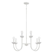 Capital Lighting 456181CE Eight Light Chandelier, Ceramic White