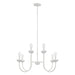 Capital Lighting 456181CE Eight Light Chandelier, Ceramic White