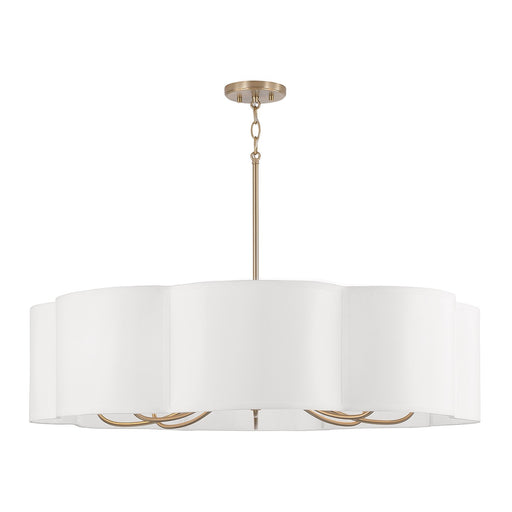 Capital Lighting 456481MA Eight Light Chandelier, Matte Brass