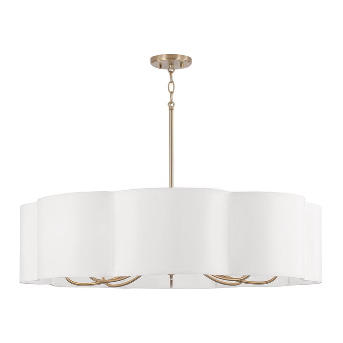 Capital Lighting 456481MA Eight Light Chandelier, Matte Brass