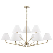 Capital Lighting 456691AD-714 Nine Light Chandelier, Aged Brass