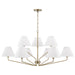 Capital Lighting 456691AD-714 Nine Light Chandelier, Aged Brass