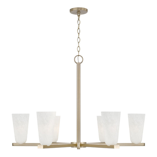 Capital Lighting 456961MA-556 Six Light Chandelier, Matte Brass