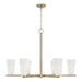 Capital Lighting 456961MA-556 Six Light Chandelier, Matte Brass