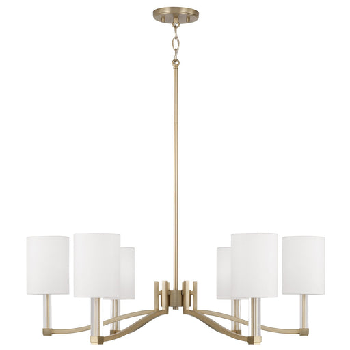 Capital Lighting 457061MA-715 Six Light Chandelier, Matte Brass