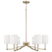 Capital Lighting 457061MA-715 Six Light Chandelier, Matte Brass