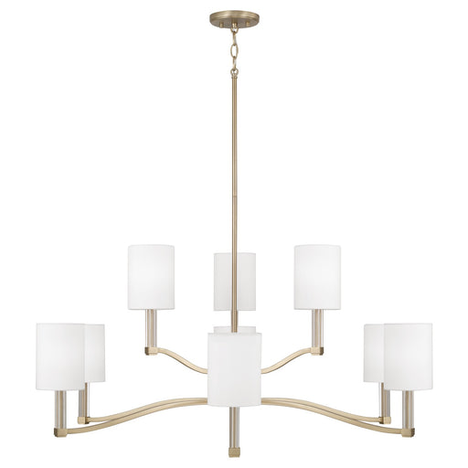 Capital Lighting 457091MA-715 Nine Light Chandelier, Matte Brass