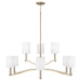 Capital Lighting 457091MA-715 Nine Light Chandelier, Matte Brass
