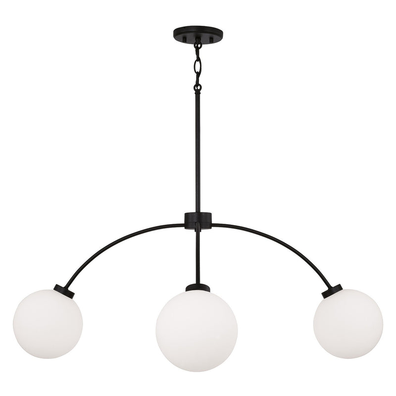 Capital Lighting 457141BI-557 Four Light Chandelier, Black Iron