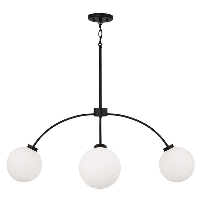 Capital Lighting 457141BI-557 Four Light Chandelier, Black Iron