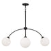 Capital Lighting 457141BI-557 Four Light Chandelier, Black Iron
