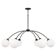 Capital Lighting 457161BI-557 Six Light Chandelier, Black Iron