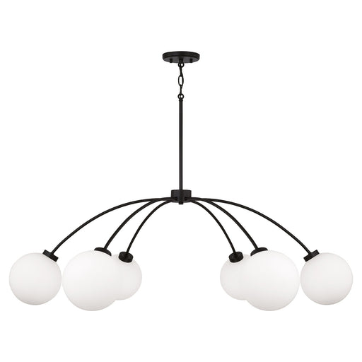 Capital Lighting 457161BI-557 Six Light Chandelier, Black Iron