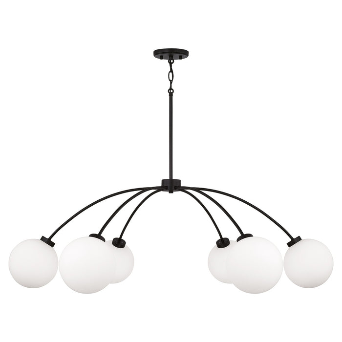 Capital Lighting 457161BI-557 Six Light Chandelier, Black Iron