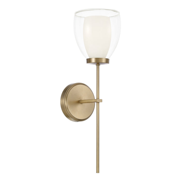 Capital Lighting 655911AD One Light Wall Sconce, Aged Brass