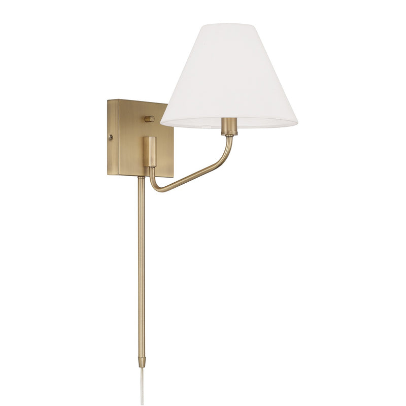 Capital Lighting 656611AD-714 One Light Wall Sconce, Aged Brass