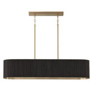 Capital Lighting 850751KR Five Light Island Pendant, Black Stain and Matte Brass