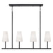 Capital Lighting 855241MB-550 Four Light Island Pendant, Matte Black