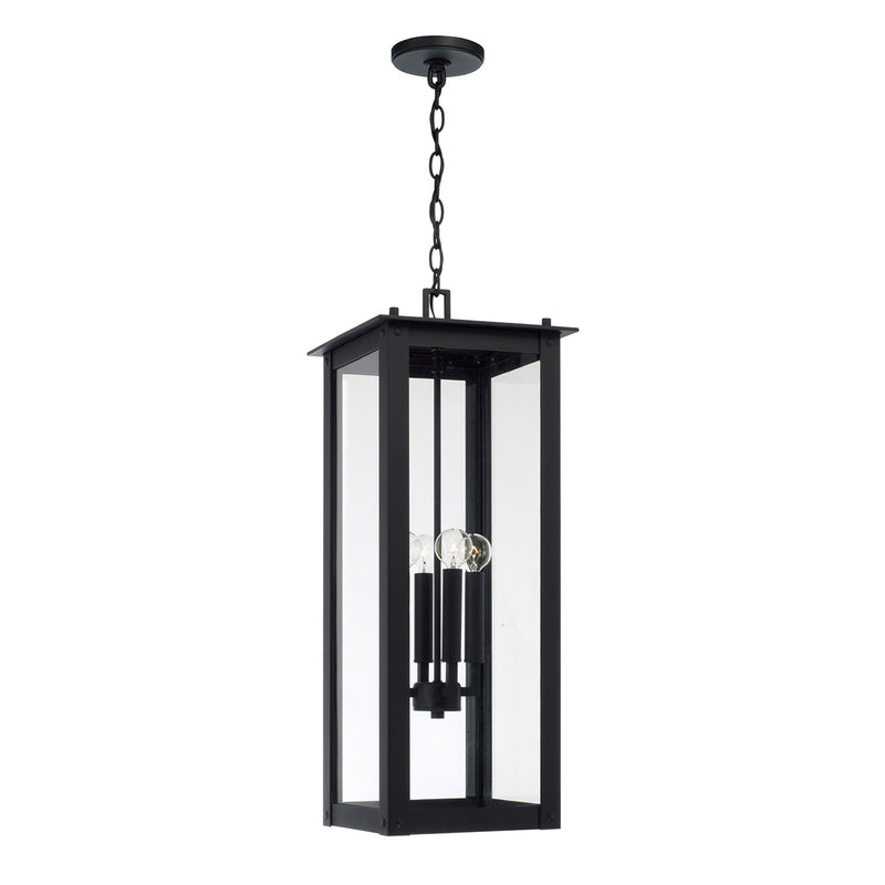 Capital Lighting 934644BK Four Light Outdoor Hanging Lantern, Black
