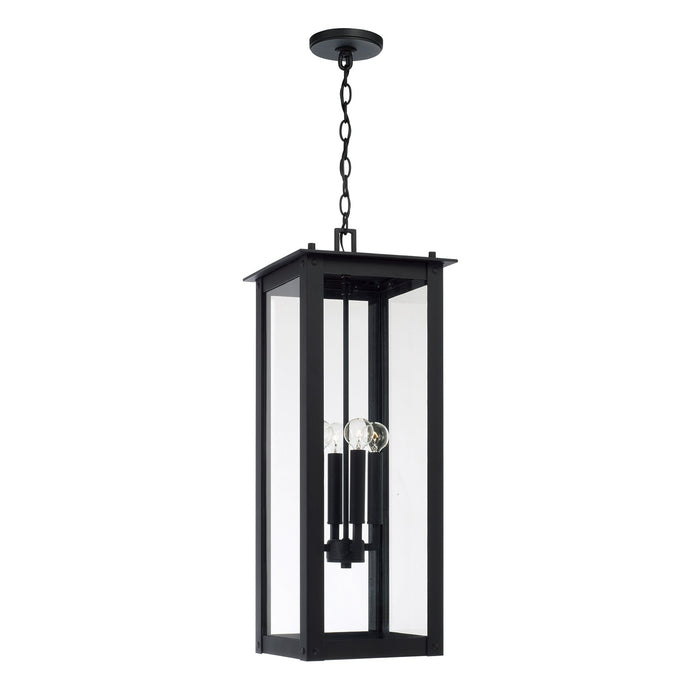 Capital Lighting 934644BK Four Light Outdoor Hanging Lantern, Black