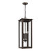 Capital Lighting 934644OZ Four Light Outdoor Hanging Lantern, Oiled Bronze