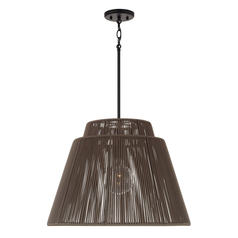 Capital Lighting 956311UK One Light Outdoor Hanging Lantern, Umber and Black