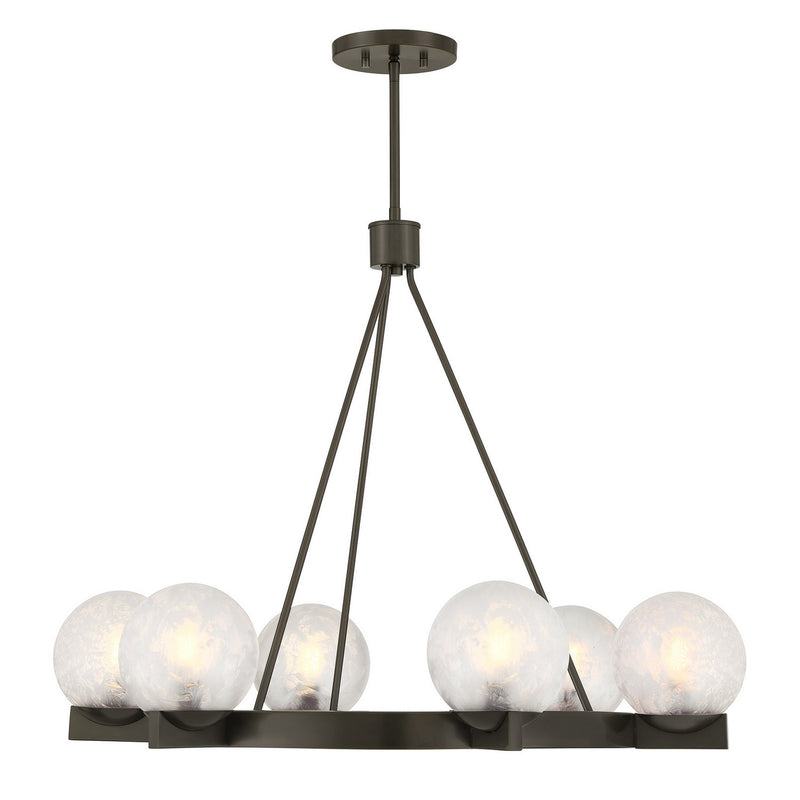 Savoy House 1-1014-6-15 Six Light Chandelier, Mediterranean Bronze