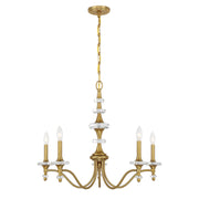 Savoy House 1-1361-5-322 Five Light Chandelier, Warm Brass