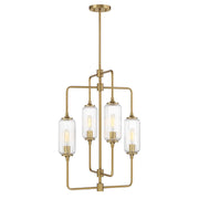 Savoy House 1-3023-4-322 Four Light Chandelier, Warm Brass