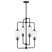 Savoy House 1-3023-4-89 Four Light Chandelier, Matte Black