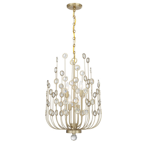Savoy House 1-3597-4-127 Four Light Chandelier, Noble Brass