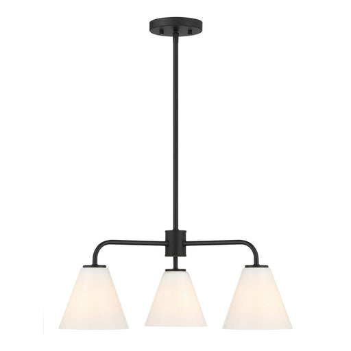 Savoy House 1-4013-3-89 Three Light Chandelier, Matte Black