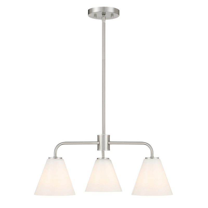 Savoy House 1-4013-3-SN Three Light Chandelier, Satin Nickel