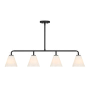 Savoy House 1-4014-4-89 Four Light Linear Chandelier, Matte Black
