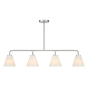 Savoy House 1-4014-4-SN Four Light Linear Chandelier, Satin Nickel