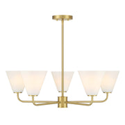 Savoy House 1-4015-5-322 Five Light Chandelier, Warm Brass